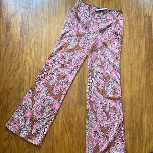 NWT Maeve by Anthropologie Side Zip Flare Pants in Pink / Rose. US Size 4